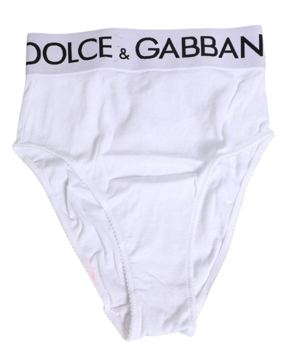 Dolce & Gabbana White Cotton Stretch High Waist Panty Underwear - RIMODA