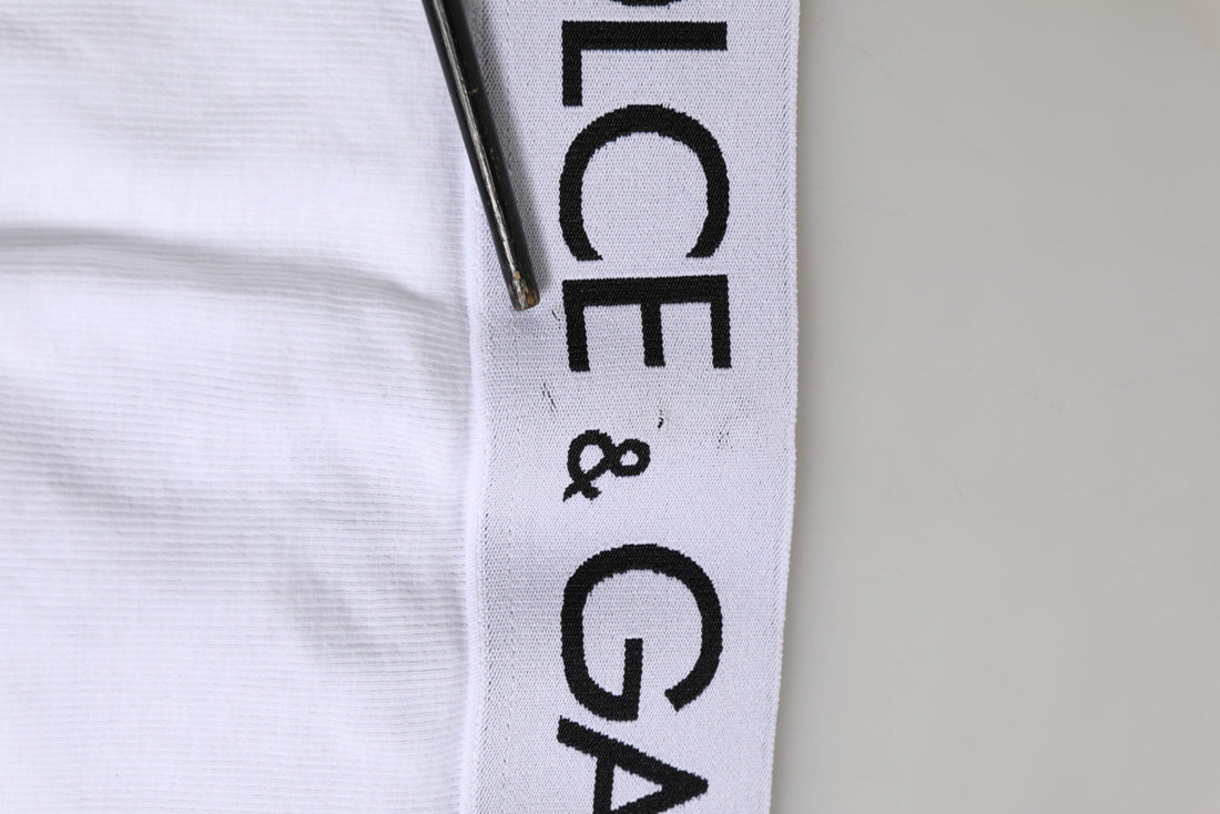 Dolce & Gabbana White Cotton Stretch High Waist Panty Underwear - RIMODA