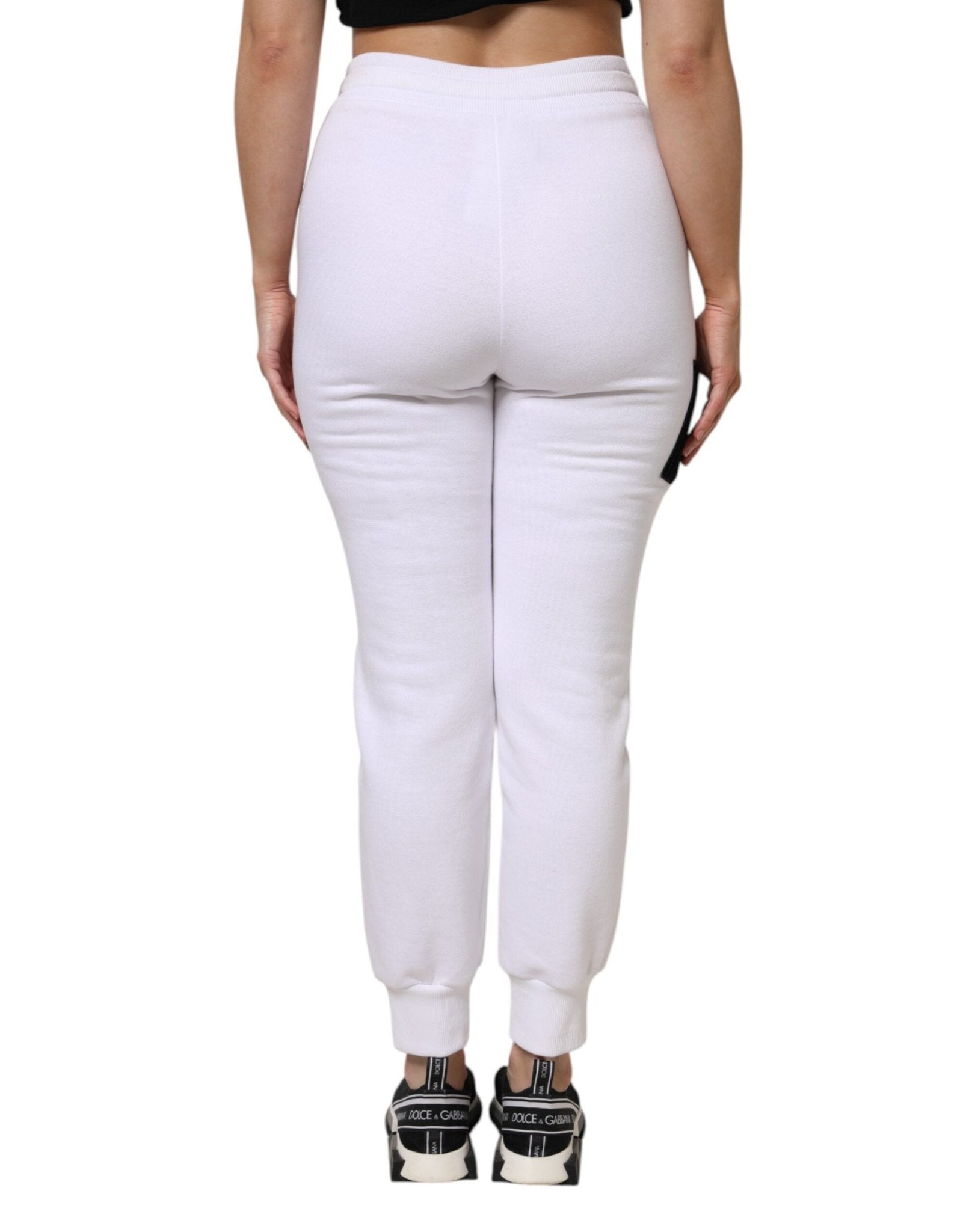 Dolce & Gabbana White Cotton Stretch Jogger Sweatpants Pants - RIMODA