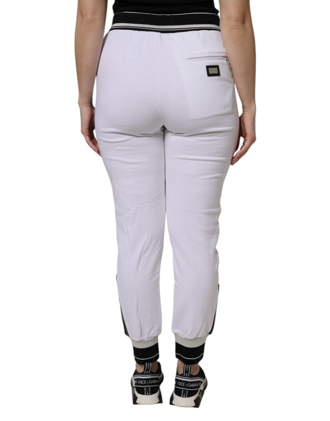 Dolce & Gabbana White Cotton Stretch Jogger Sweatpants Pants - RIMODA