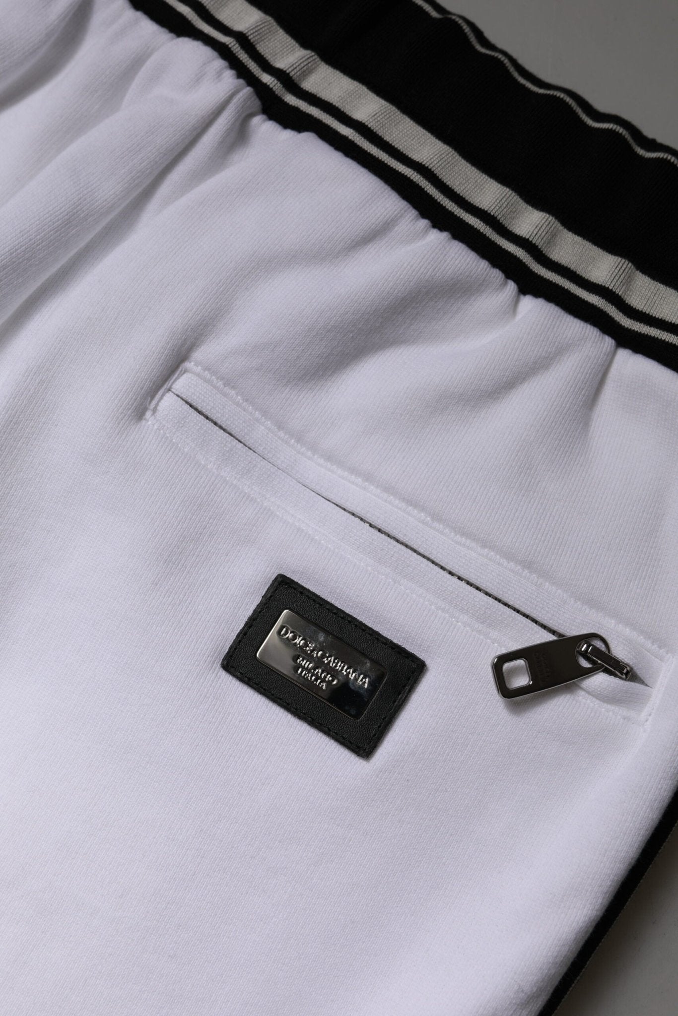 Dolce & Gabbana White Cotton Stretch Jogger Sweatpants Pants - RIMODA