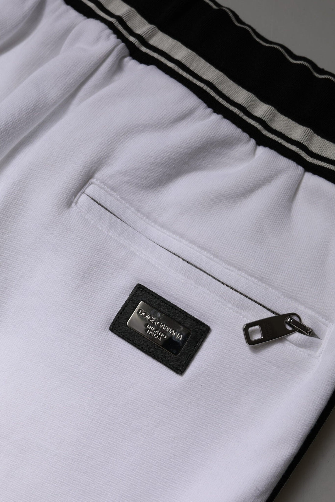 Dolce & Gabbana White Cotton Stretch Jogger Sweatpants Pants - RIMODA