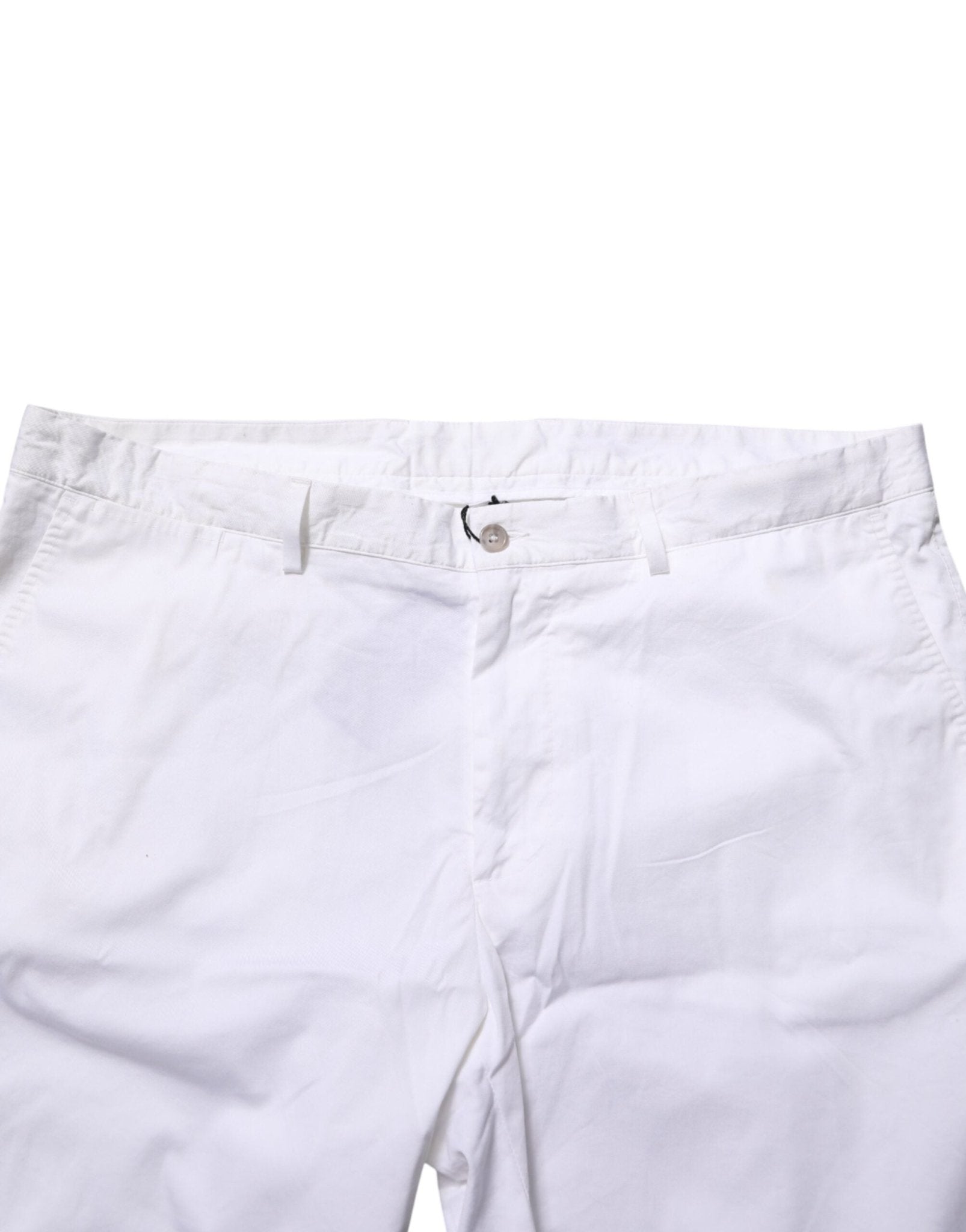 Dolce & Gabbana White Cotton Stretch Men Bermuda Pants - RIMODA
