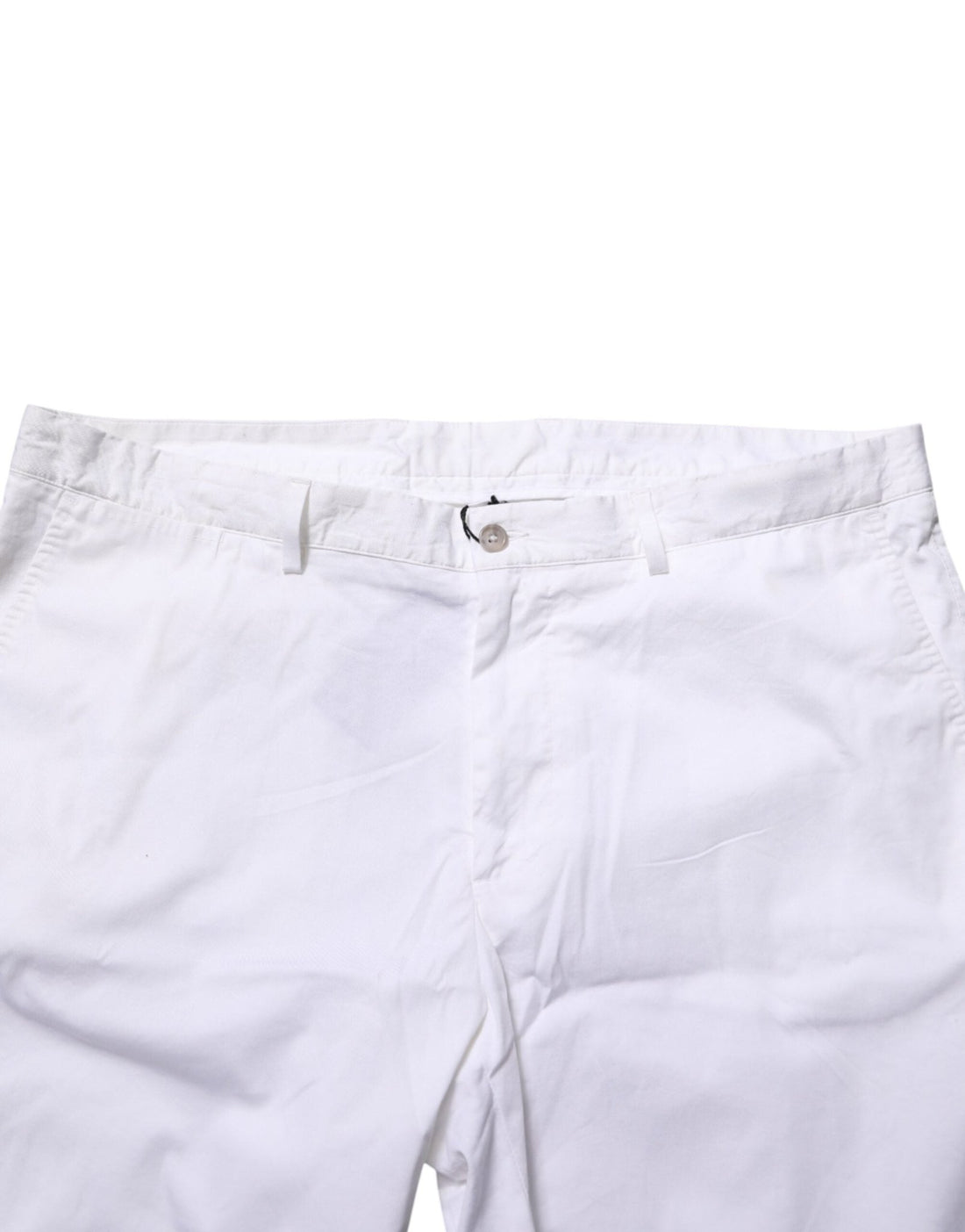Dolce & Gabbana White Cotton Stretch Men Bermuda Pants - RIMODA