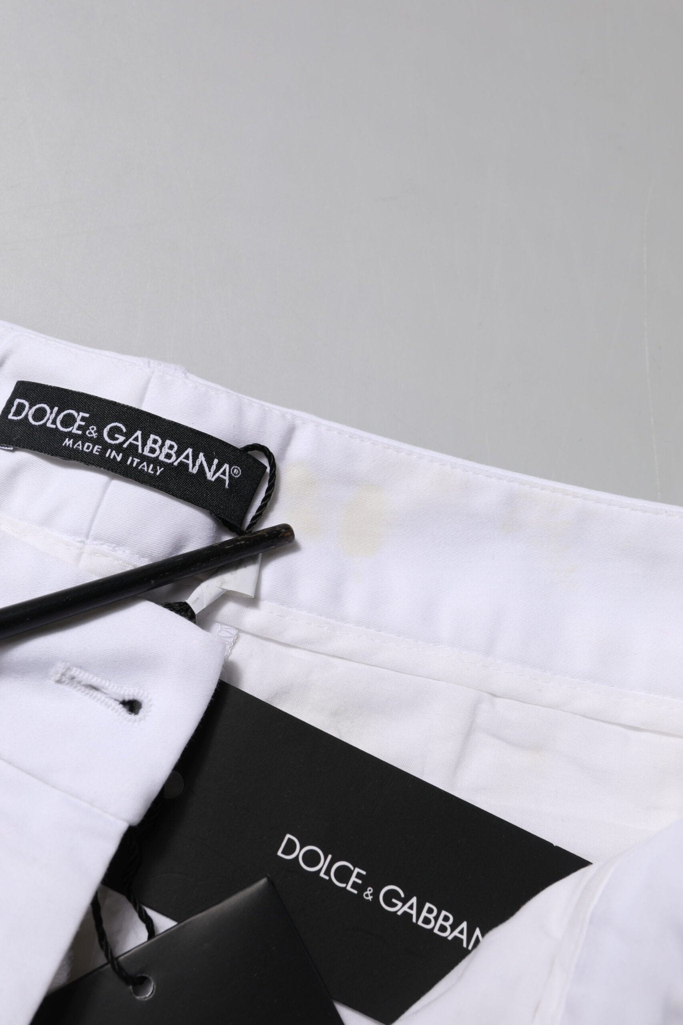 Dolce & Gabbana White Cotton Stretch Mid Waist Jeans - RIMODA