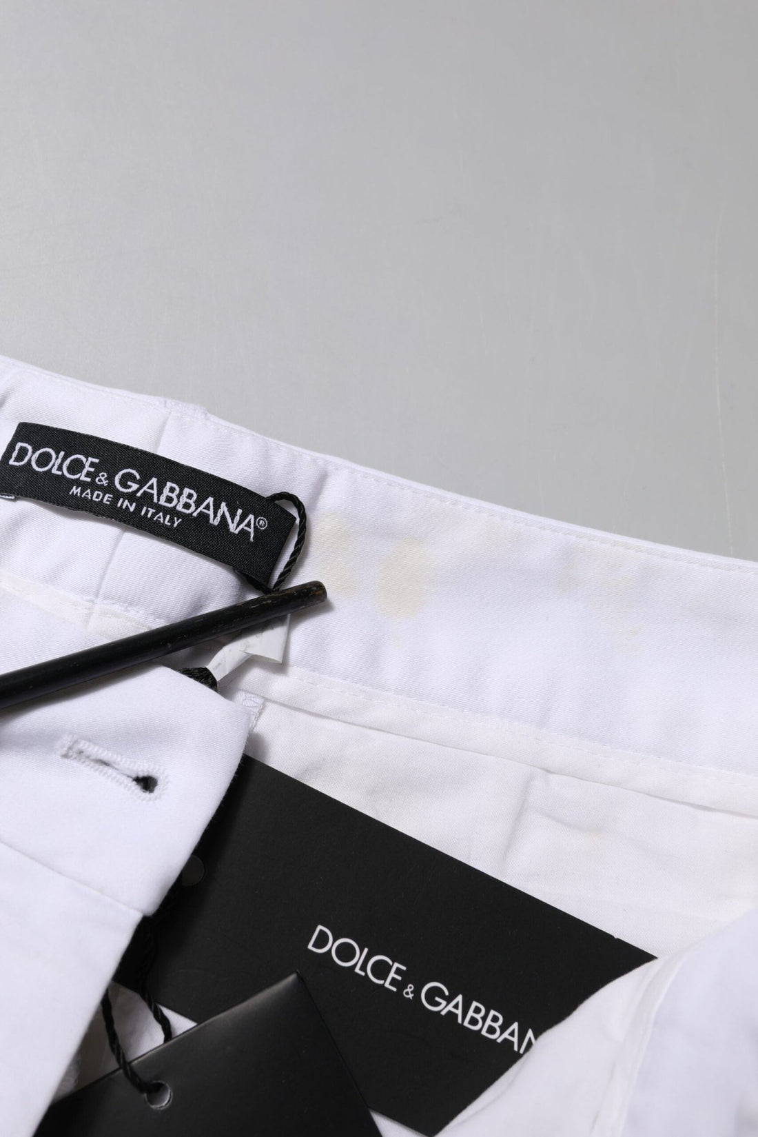 Dolce & Gabbana White Cotton Stretch Mid Waist Jeans - RIMODA