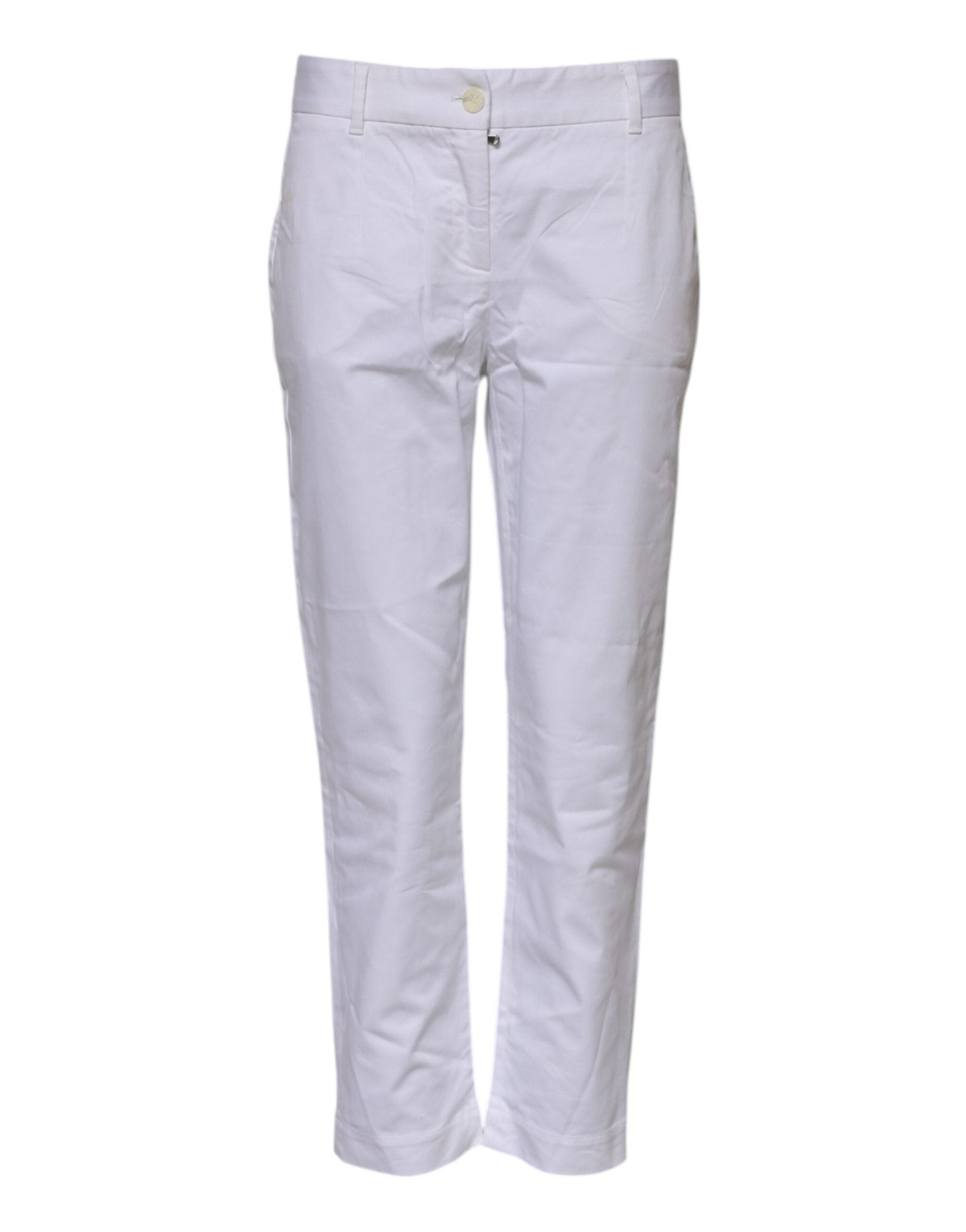 Dolce & Gabbana White Cotton Stretch Mid Waist Jeans - RIMODA