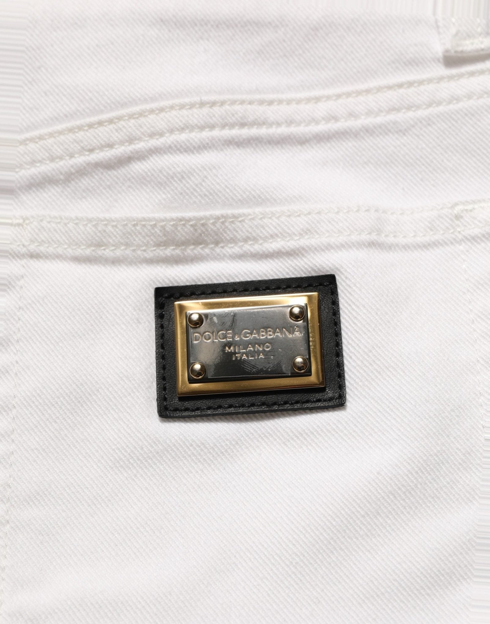 Dolce & Gabbana White Cotton Stretch Skinny Denim Jeans - RIMODA