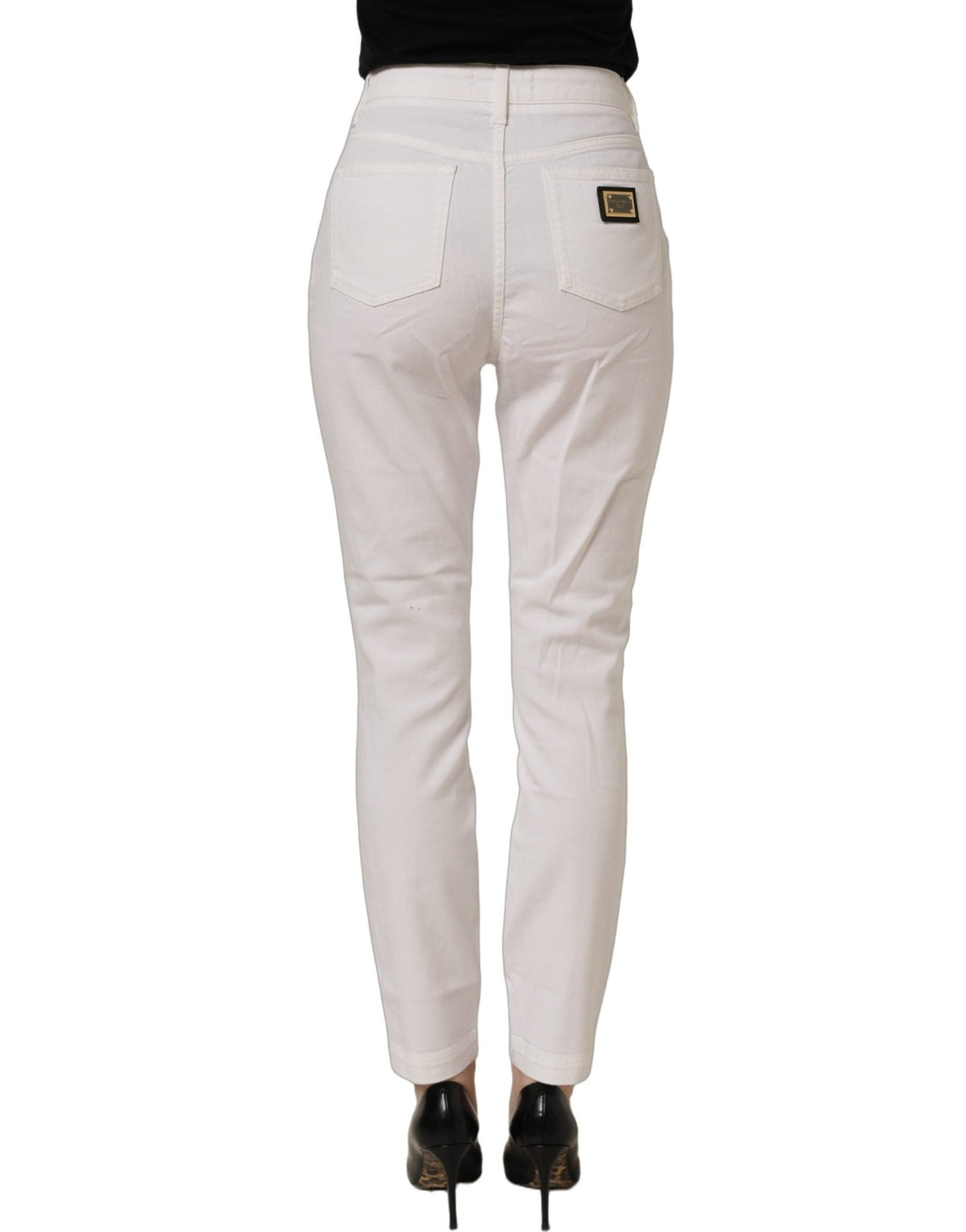 Dolce & Gabbana White Cotton Stretch Skinny Denim Jeans - RIMODA