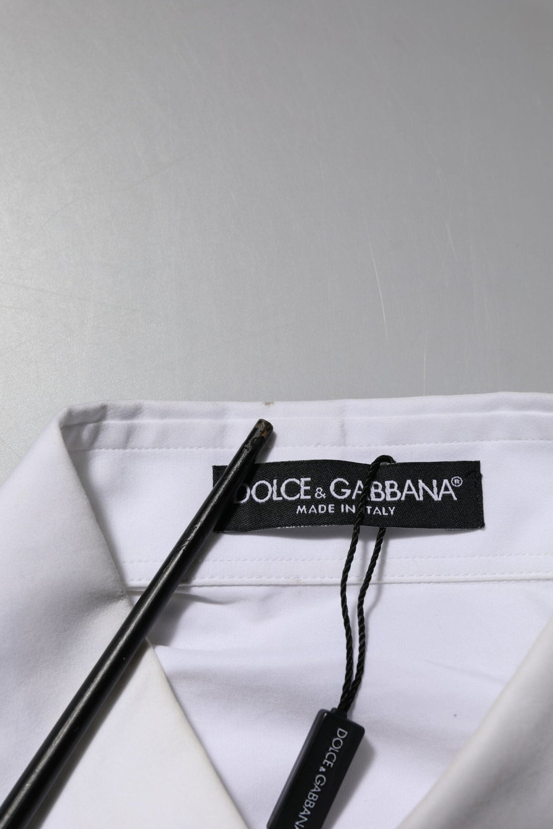 Dolce & Gabbana White Crystal Embellished Collared Shirt Top - RIMODA