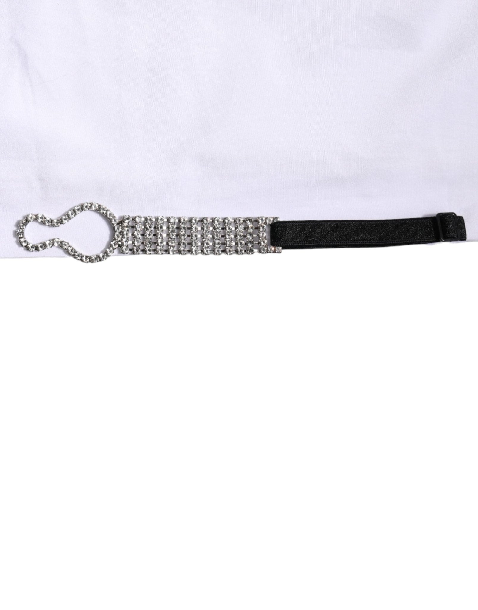 Dolce & Gabbana White Crystal Embellished Collared Shirt Top - RIMODA