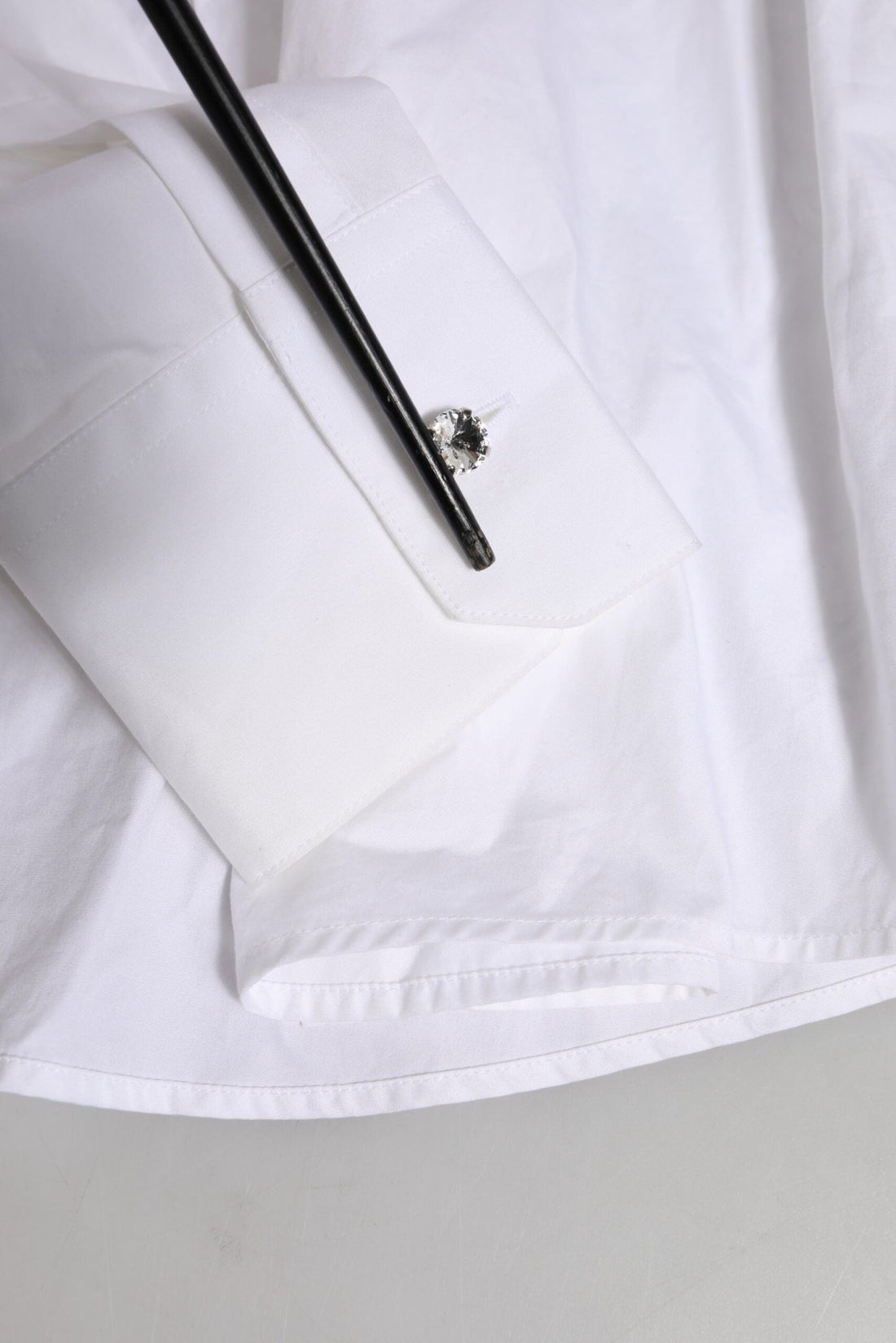 Dolce & Gabbana White Crystal Embellished Dress Shirt Top - RIMODA