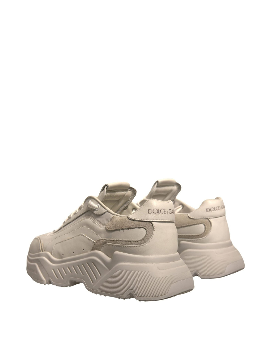Dolce & Gabbana White Daymaster Leather Low Top Sneakers Shoes - RIMODA