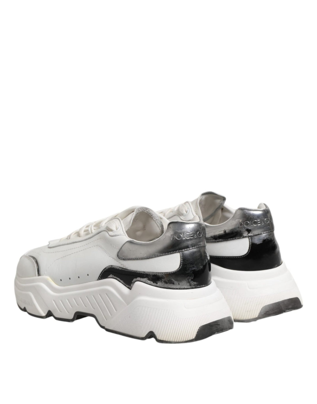 Dolce & Gabbana White Daymaster Leather Low Top Sneakers Shoes - RIMODA