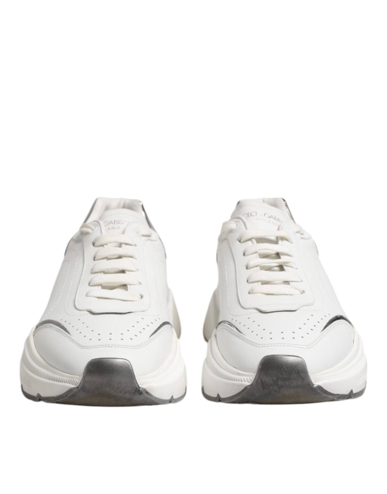 Dolce & Gabbana White Daymaster Leather Low Top Sneakers Shoes - RIMODA