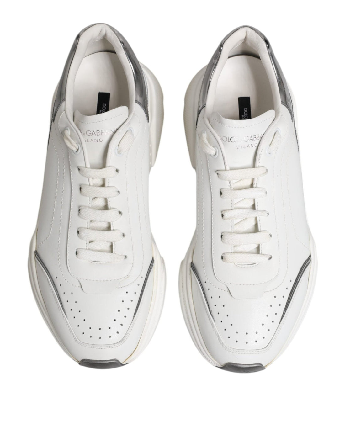 Dolce & Gabbana White Daymaster Leather Low Top Sneakers Shoes - RIMODA