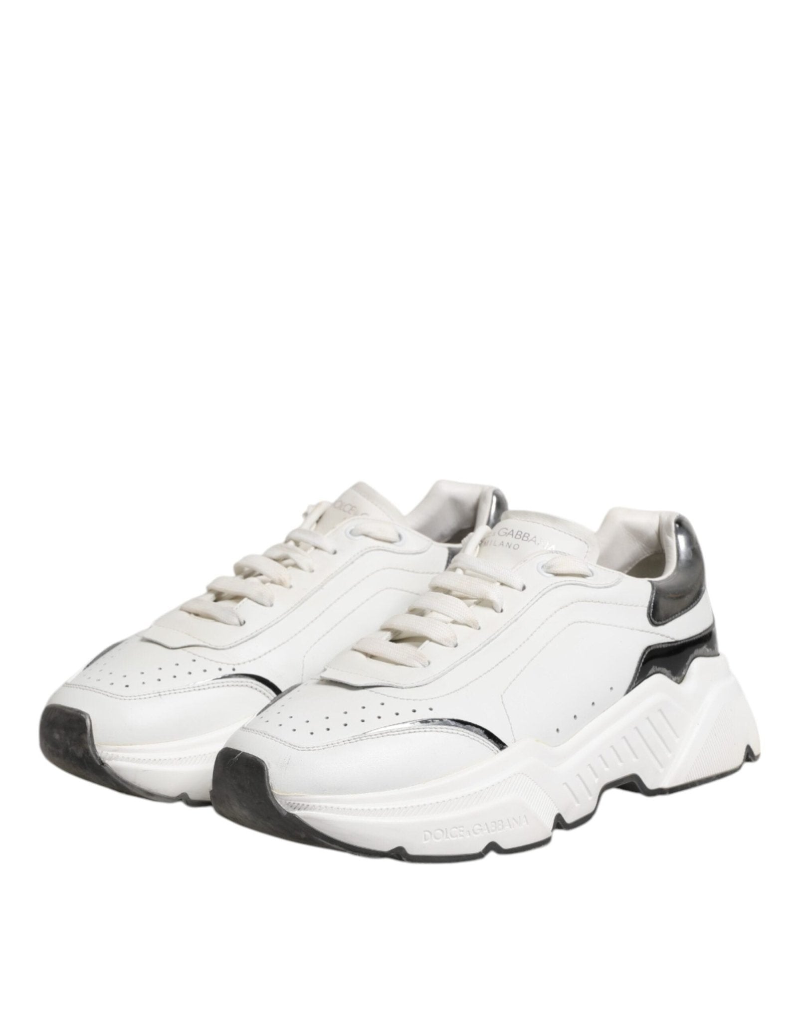 Dolce & Gabbana White Daymaster Leather Low Top Sneakers Shoes - RIMODA