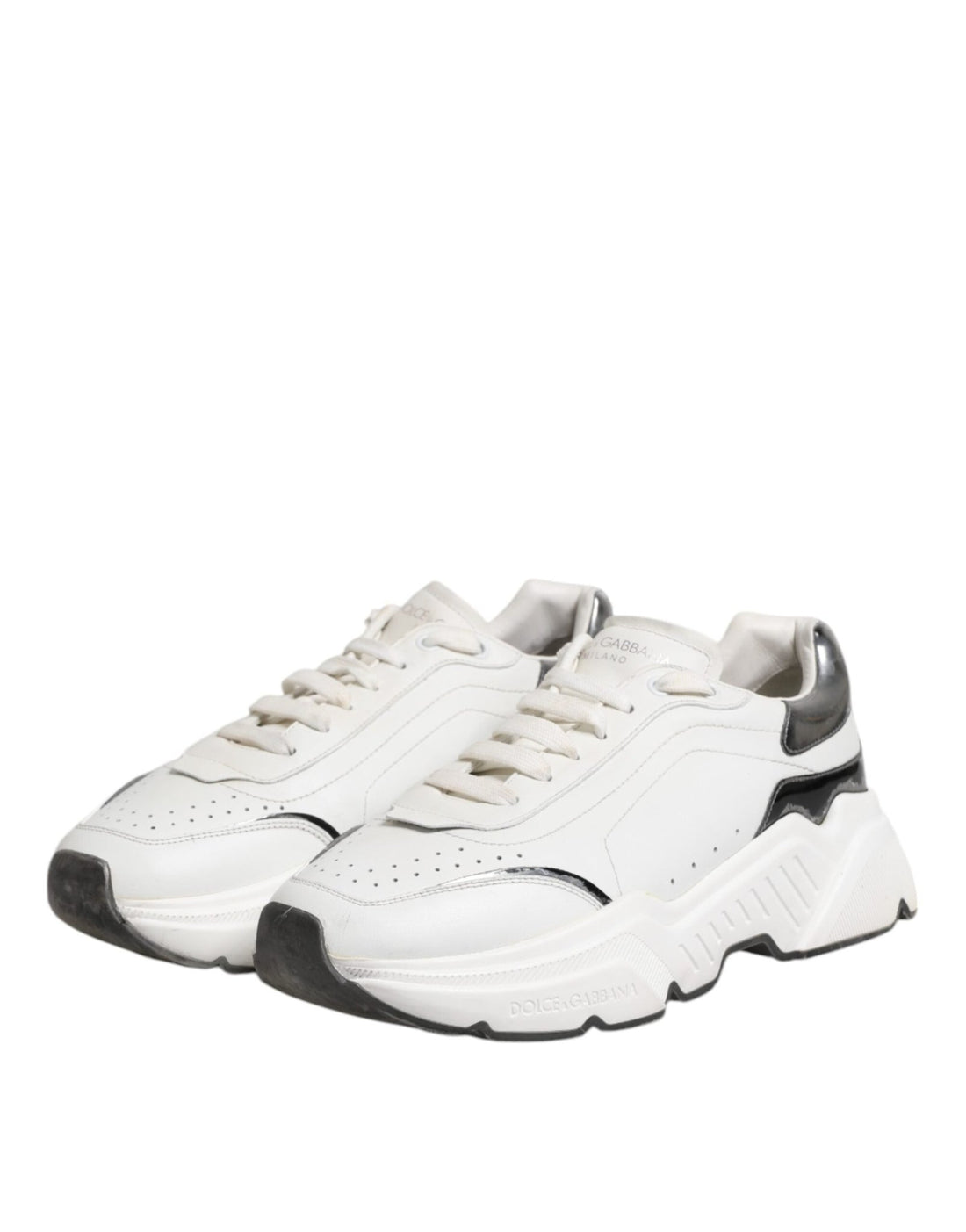 Dolce & Gabbana White Daymaster Leather Low Top Sneakers Shoes - RIMODA
