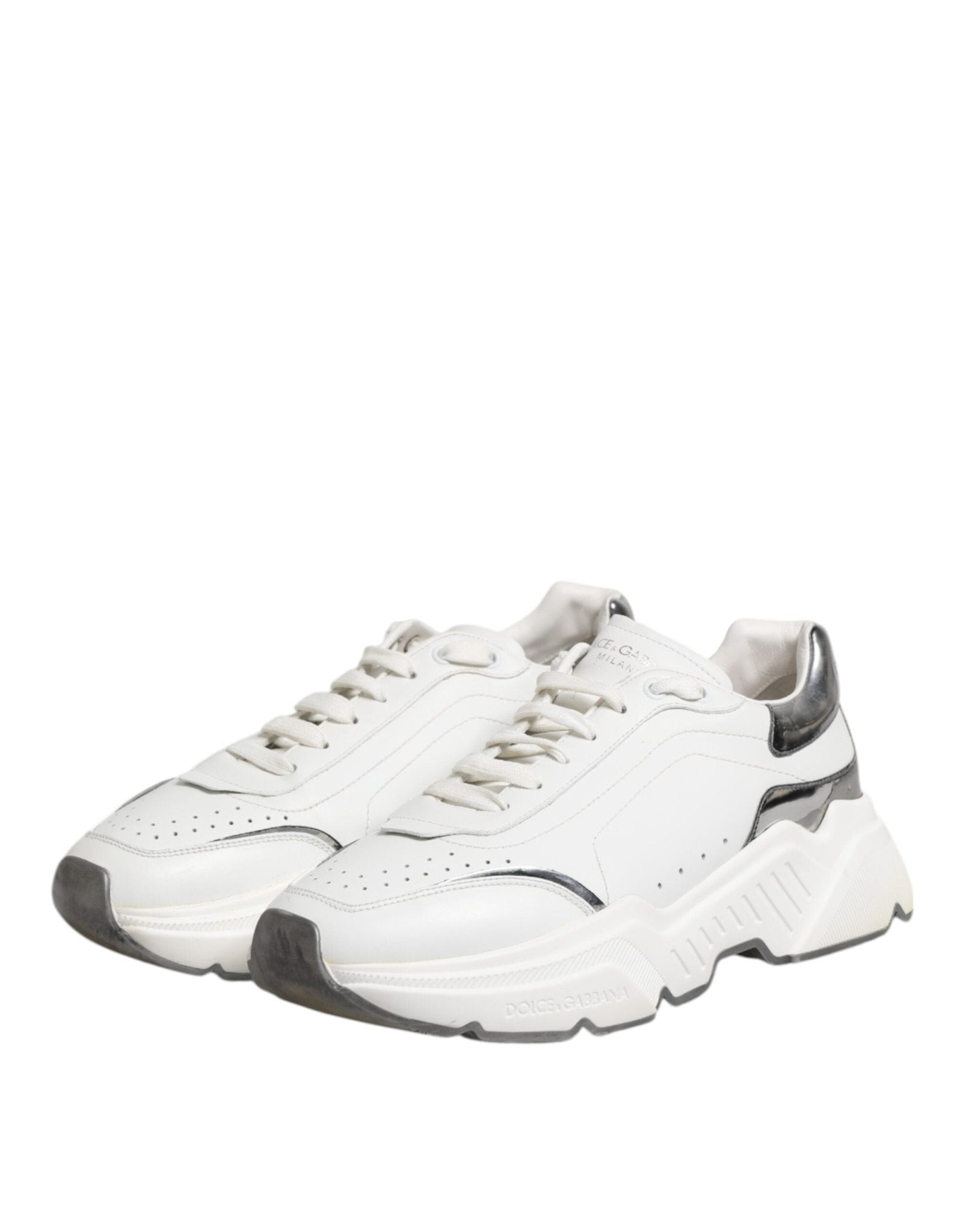 Dolce & Gabbana White Daymaster Leather Low Top Sneakers Shoes - RIMODA