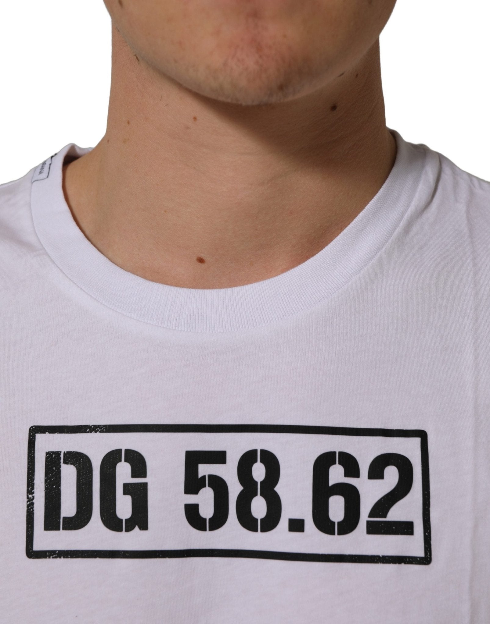 Dolce & Gabbana White DG 58.62 Cotton Crew Neck Men T-shirt - RIMODA