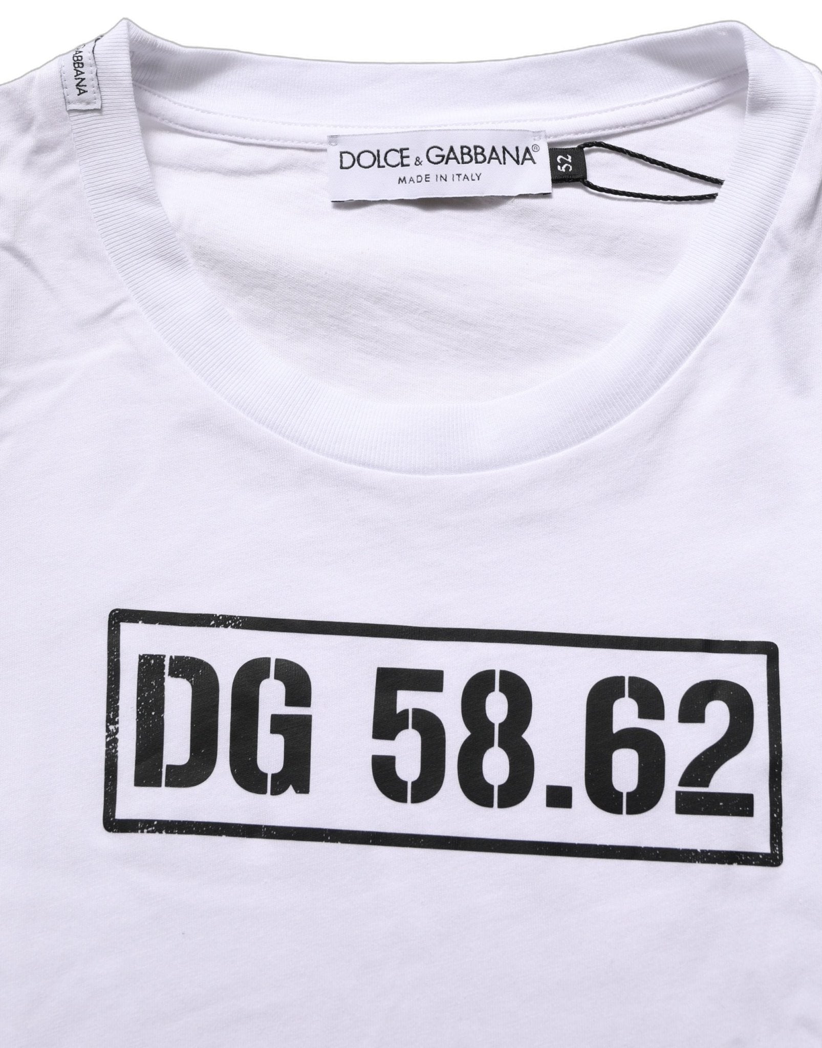 Dolce & Gabbana White DG 58.62 Cotton Crew Neck Men T-shirt - RIMODA