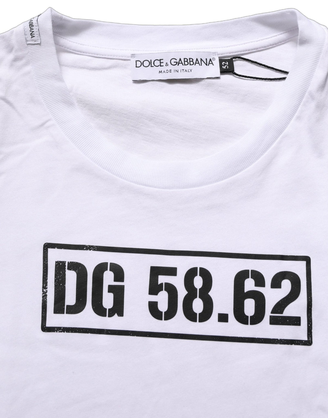 Dolce & Gabbana White DG 58.62 Cotton Crew Neck Men T-shirt - RIMODA