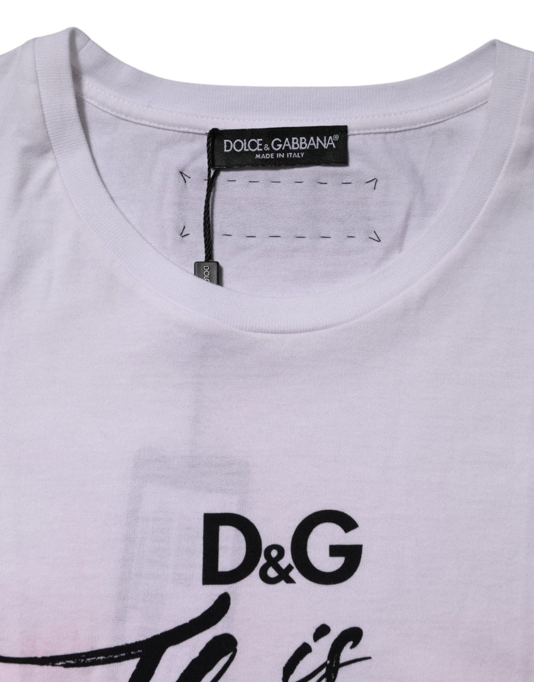 Dolce & Gabbana White D&G Is Flowers Embellished T-shirt - RIMODA