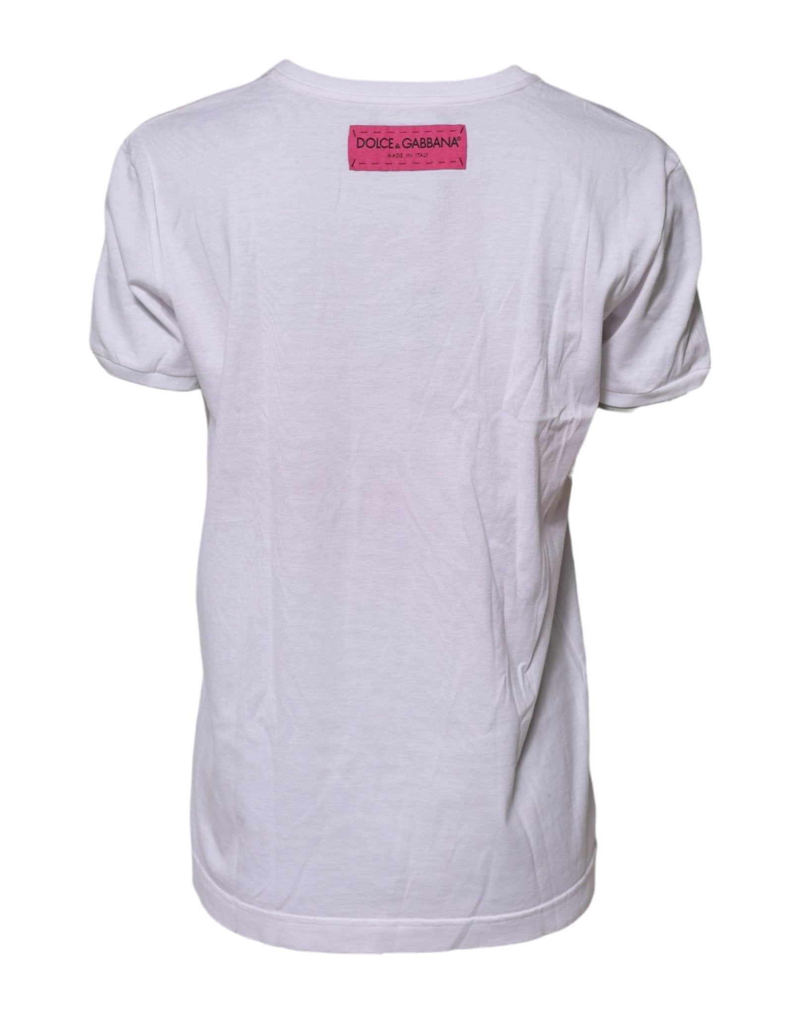 Dolce & Gabbana White D&G Is Flowers Embellished T-shirt - RIMODA