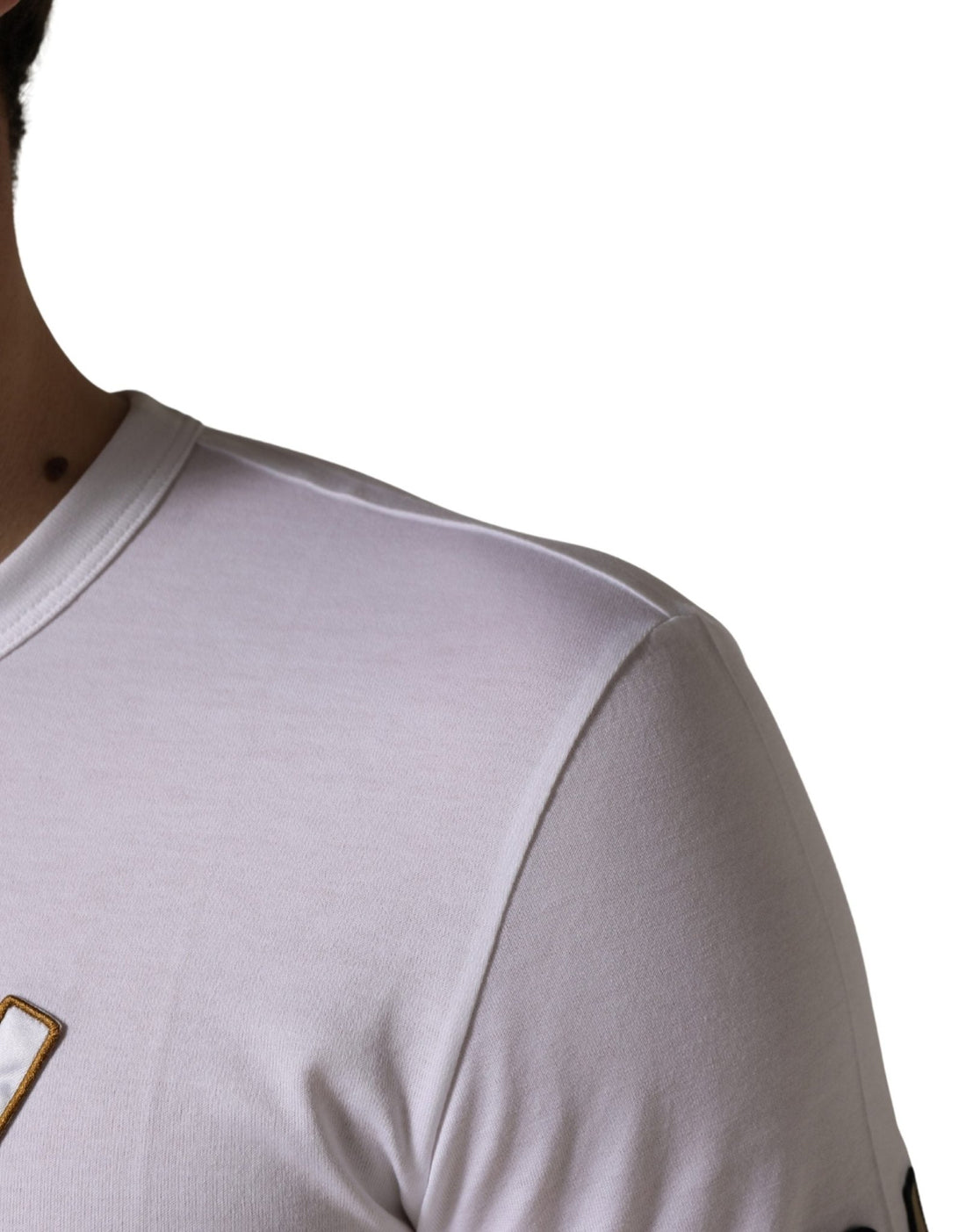 Dolce & Gabbana White DG King Royal Crew Neck Cotton T-shirt - RIMODA