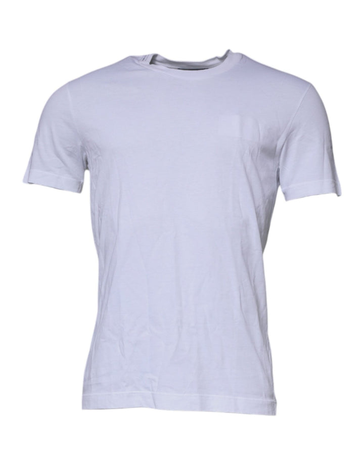 Dolce & Gabbana White DG Logo Cotton Crew Neck T-shirt - RIMODA