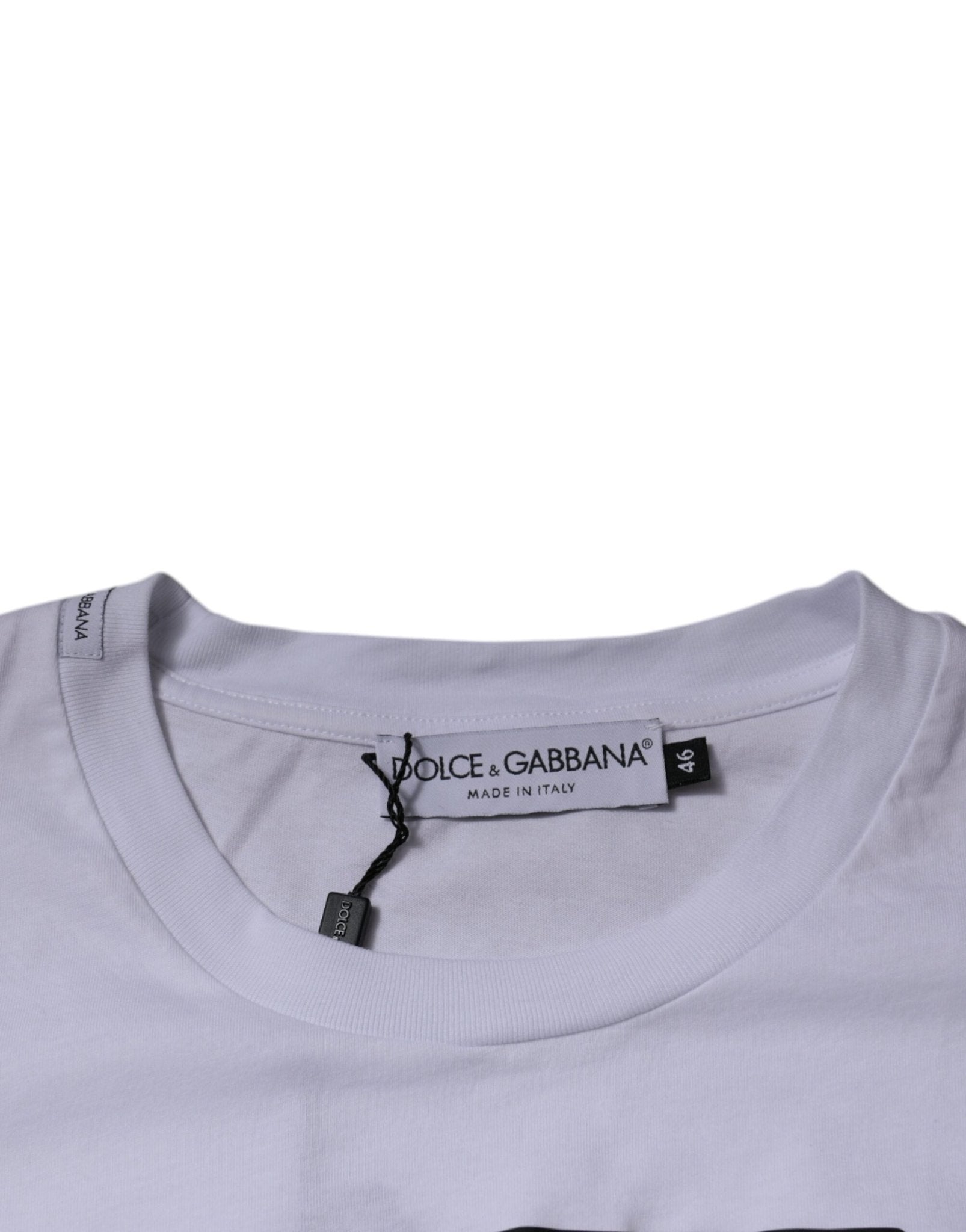 Dolce & Gabbana White DG Logo Cotton Crew Neck T-shirt - RIMODA