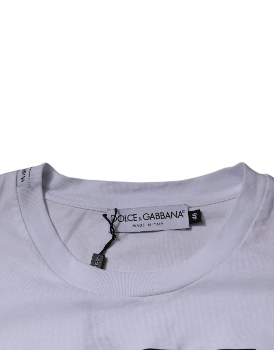 Dolce & Gabbana White DG Logo Cotton Crew Neck T-shirt - RIMODA