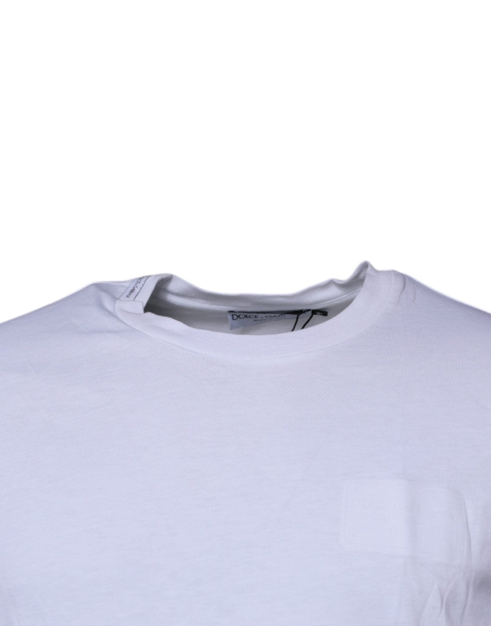 Dolce & Gabbana White DG Logo Cotton Crew Neck T-shirt - RIMODA