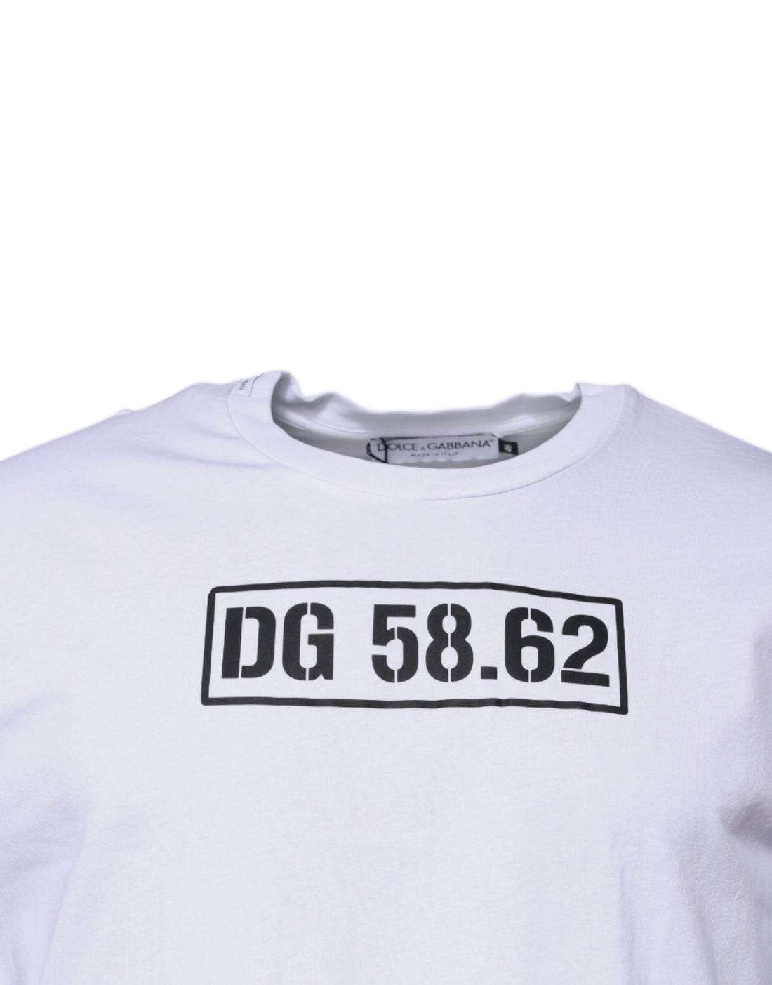 Dolce & Gabbana White DG Logo Cotton Crew Neck T-shirt - RIMODA