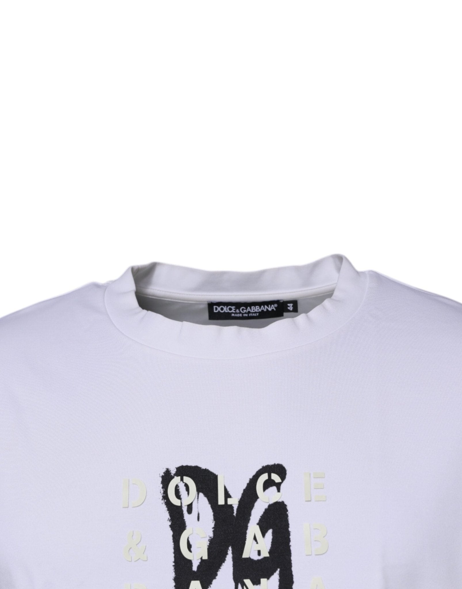 Dolce & Gabbana White DG Logo Crew Neck Short Sleeve T-shirt - RIMODA