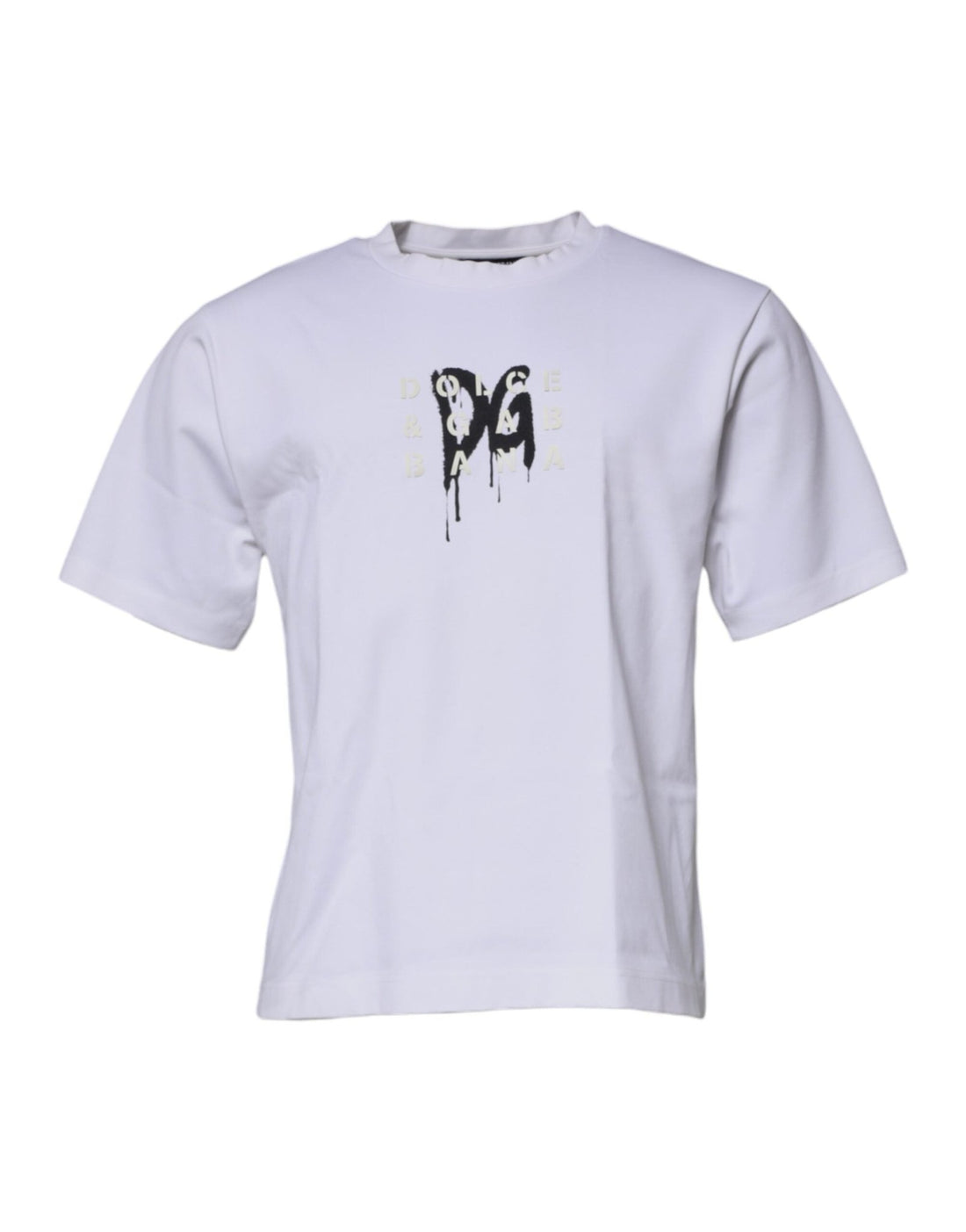 Dolce & Gabbana White DG Logo Crew Neck Short Sleeve T-shirt - RIMODA