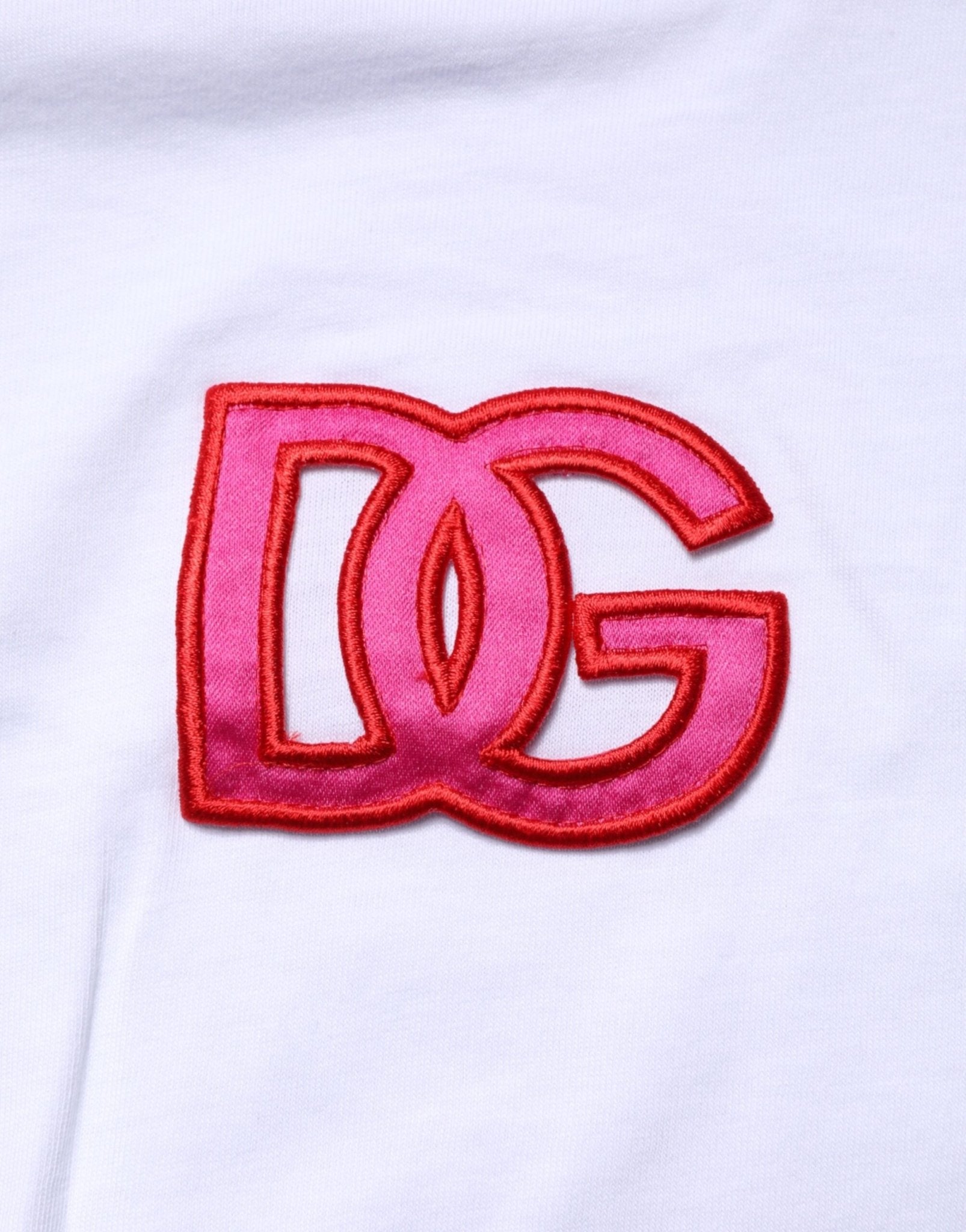 Dolce & Gabbana White DG Logo Crew Neck Short Sleeves T-shirt - RIMODA