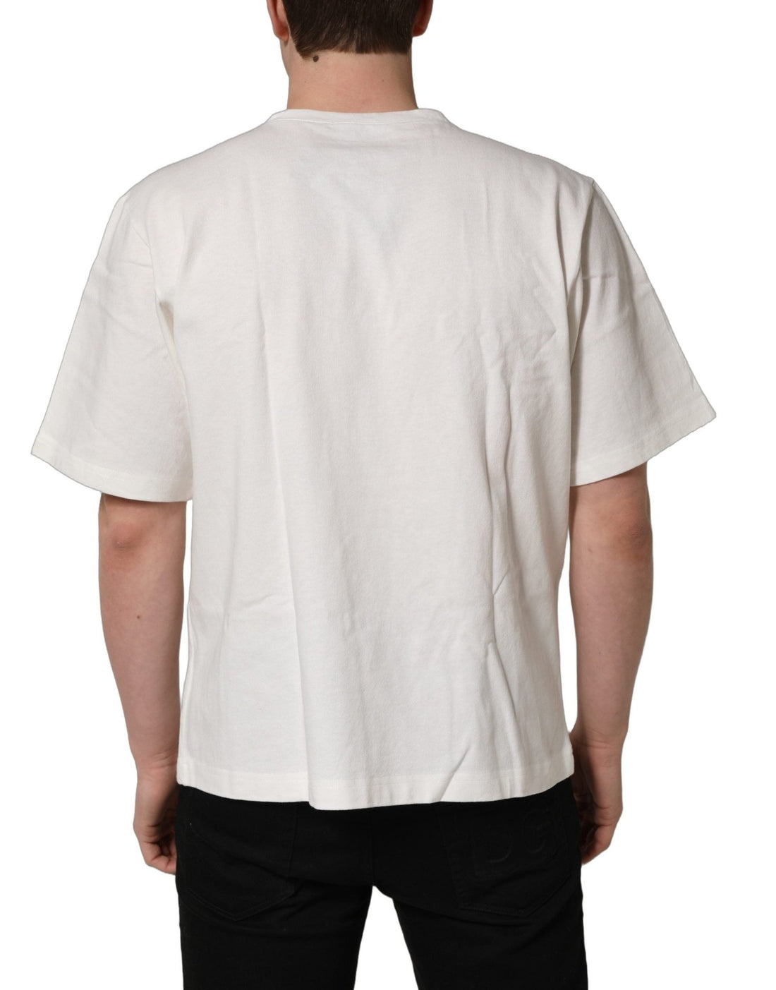Dolce & Gabbana White DG Logo Crew Neck Short Sleeves T-shirt - RIMODA