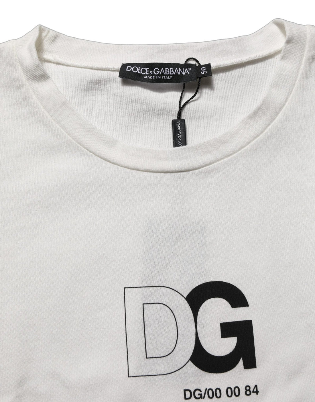 Dolce & Gabbana White DG Logo Crew Neck Short Sleeves T-shirt - RIMODA