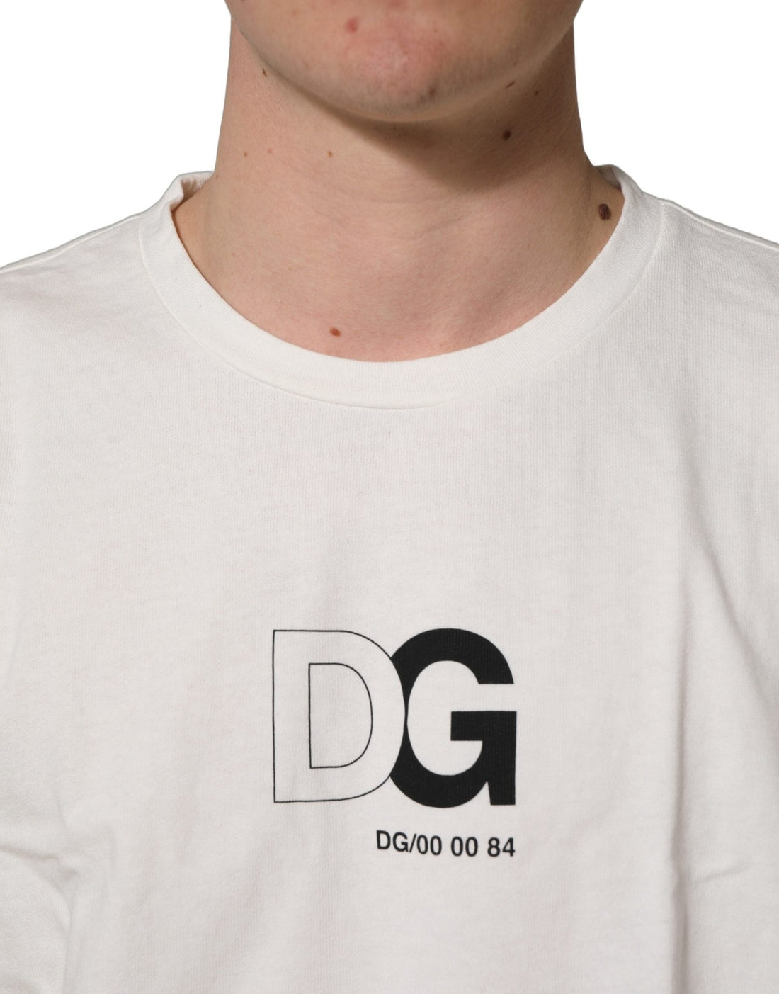 Dolce & Gabbana White DG Logo Crew Neck Short Sleeves T-shirt - RIMODA