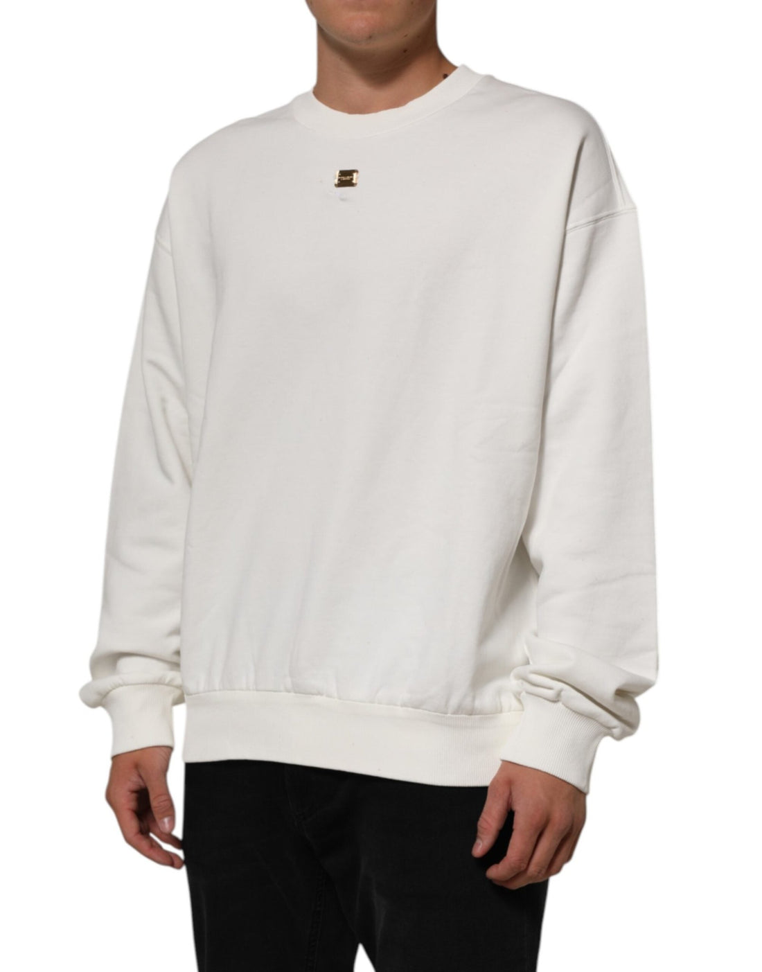 Dolce & Gabbana White DG Logo Crew Neck Sweatshirt Sweater - RIMODA
