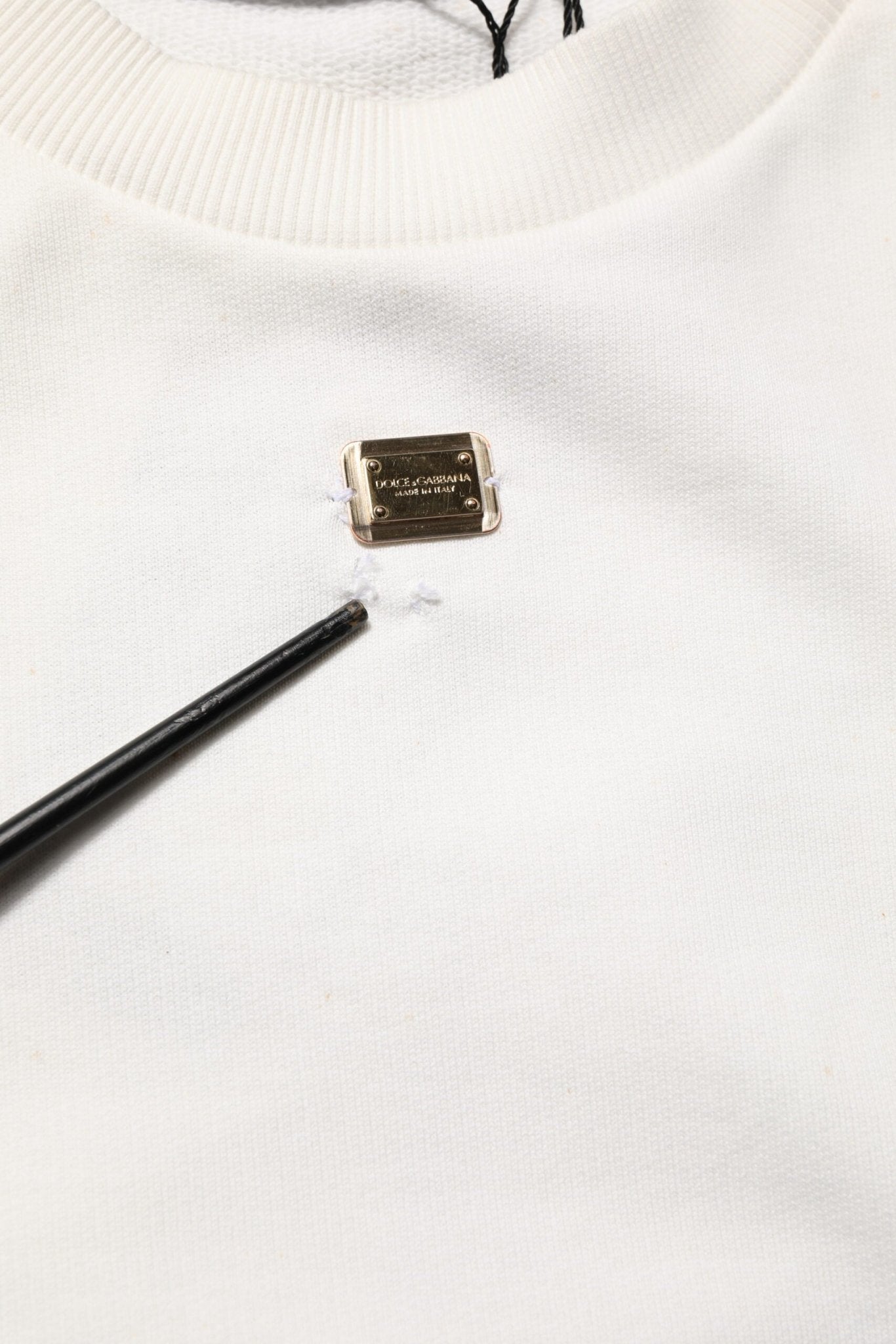 Dolce & Gabbana White DG Logo Crew Neck Sweatshirt Sweater - RIMODA