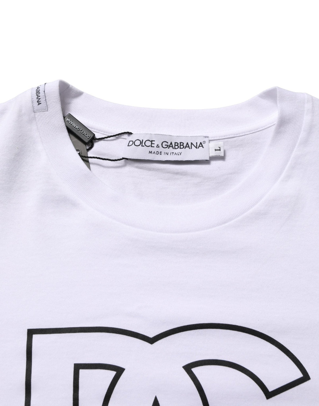 Dolce & Gabbana White DG Logo Print Short Sleeves Men T-shirt - RIMODA