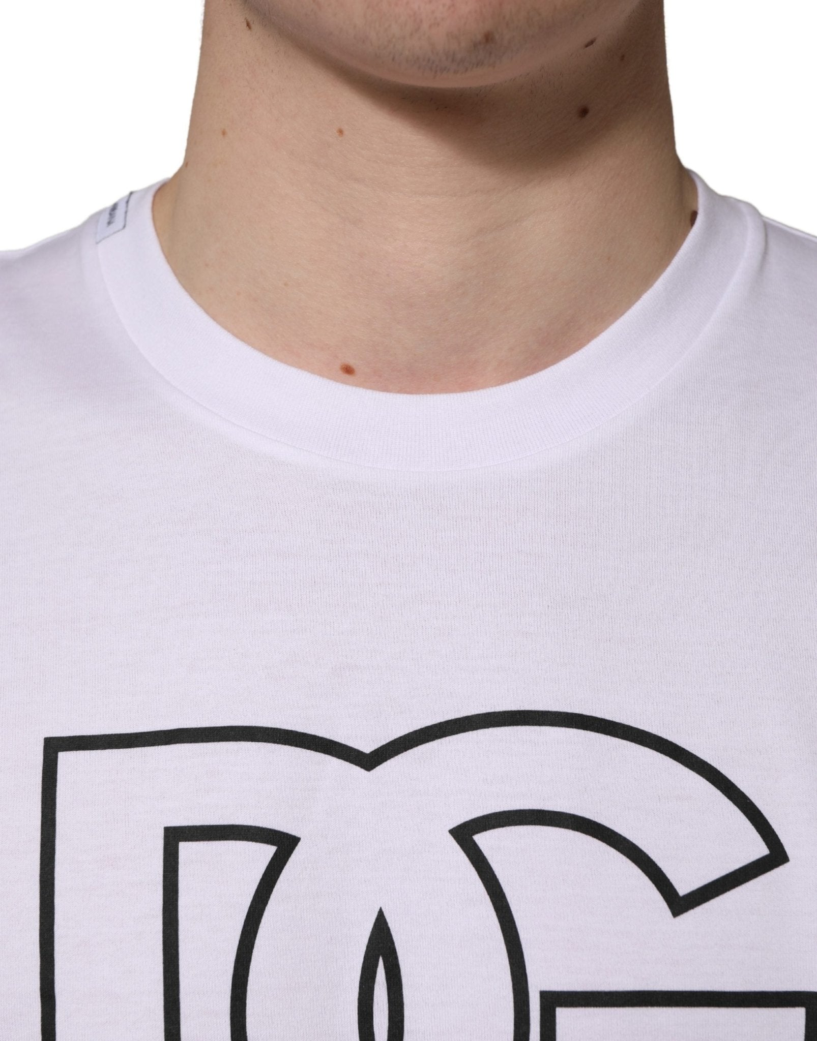 Dolce & Gabbana White DG Logo Print Short Sleeves Men T-shirt - RIMODA