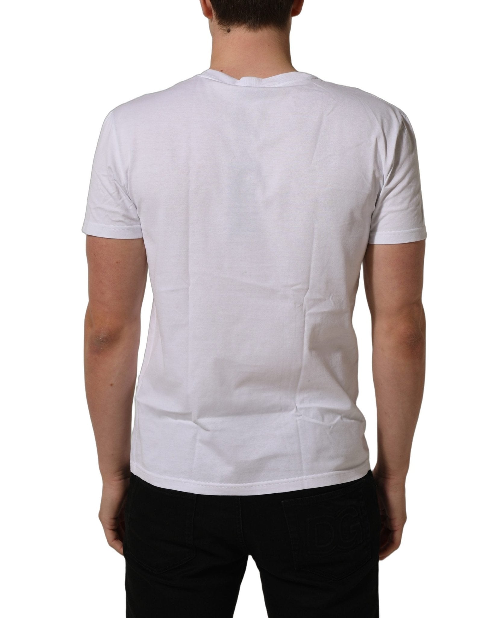 Dolce & Gabbana White DG Logo Print Short Sleeves Men T-shirt - RIMODA