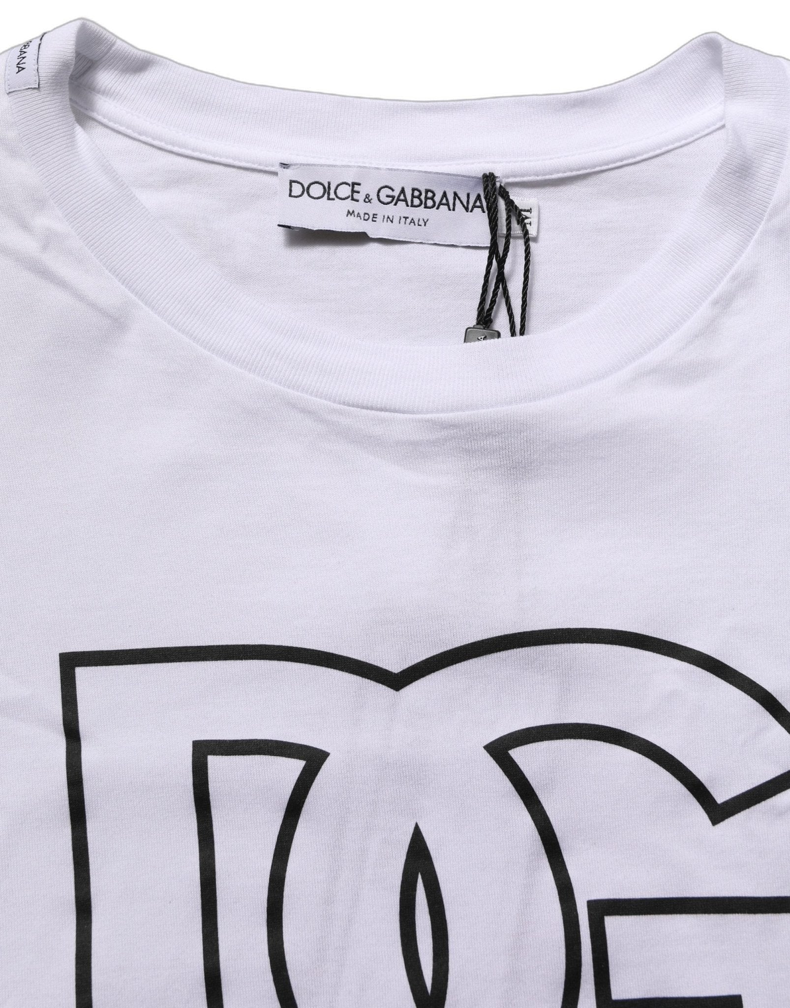 Dolce & Gabbana White DG Logo Print Short Sleeves Men T-shirt - RIMODA
