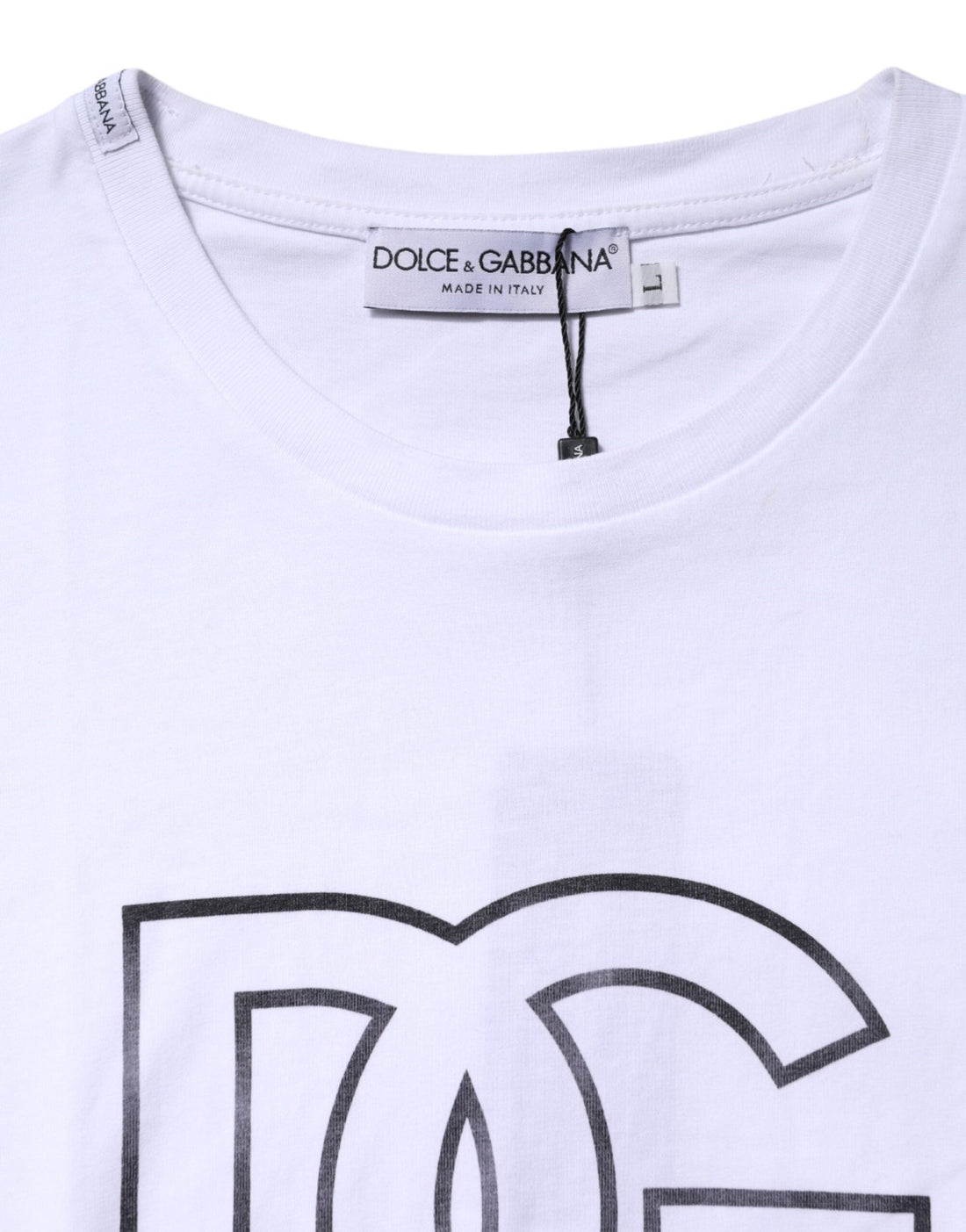 Dolce & Gabbana White DG Logo Print Short Sleeves T-shirt - RIMODA