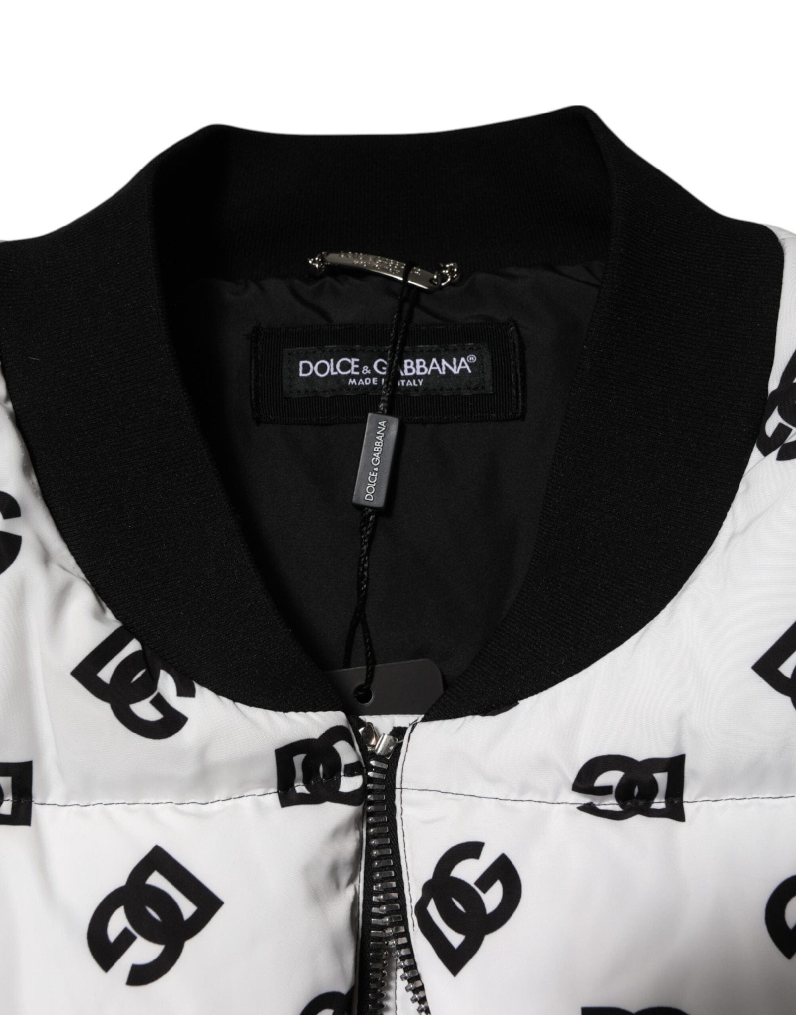 Dolce & Gabbana White DG Monogram Full Zip Quilted Jacket - RIMODA