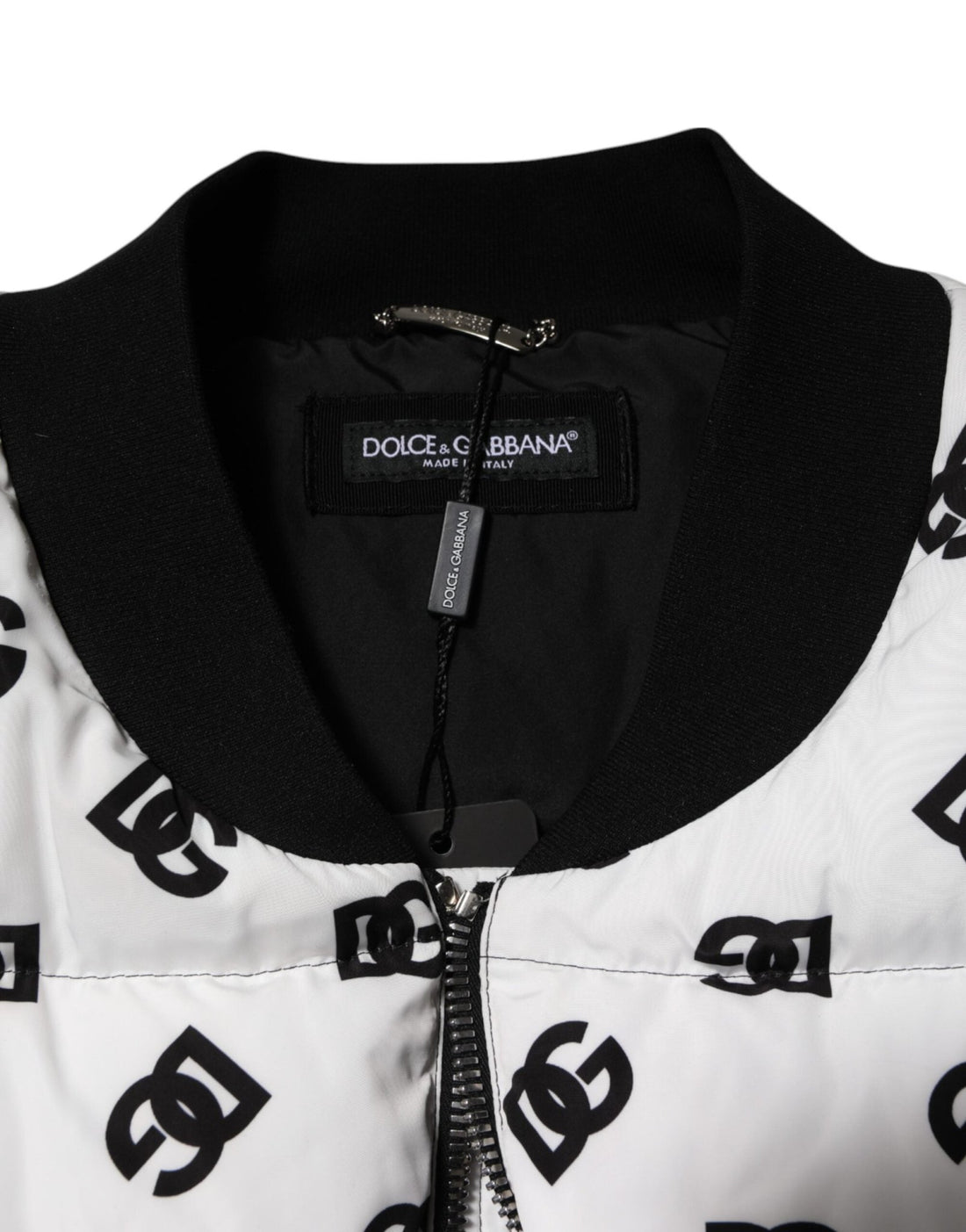 Dolce & Gabbana White DG Monogram Full Zip Quilted Jacket - RIMODA