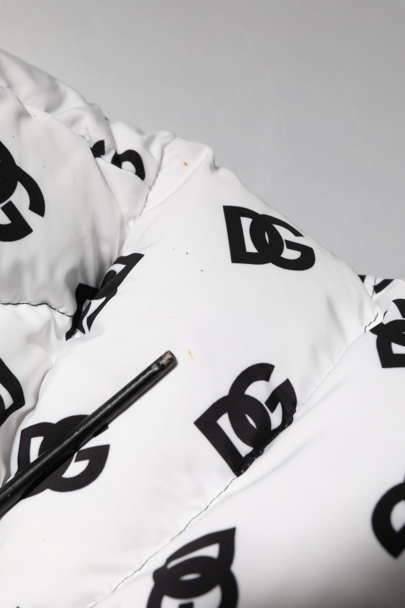 Dolce & Gabbana White DG Monogram Full Zip Quilted Jacket - RIMODA